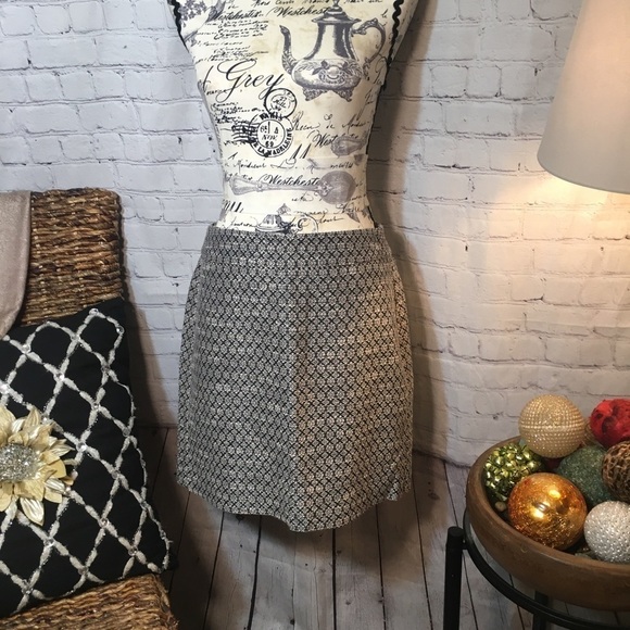 LOFT teal tapestry skirt - Picture 1 of 9